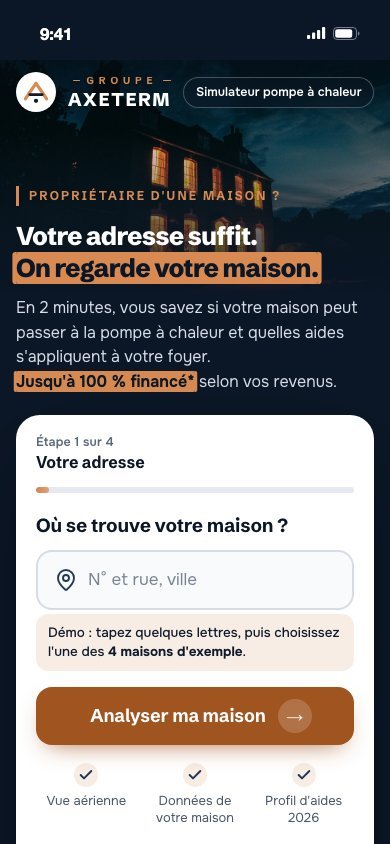 Le simulateur sur téléphone